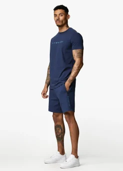 Twin Sets<Gym King Linear Print Interlock Short Moonlight Blue