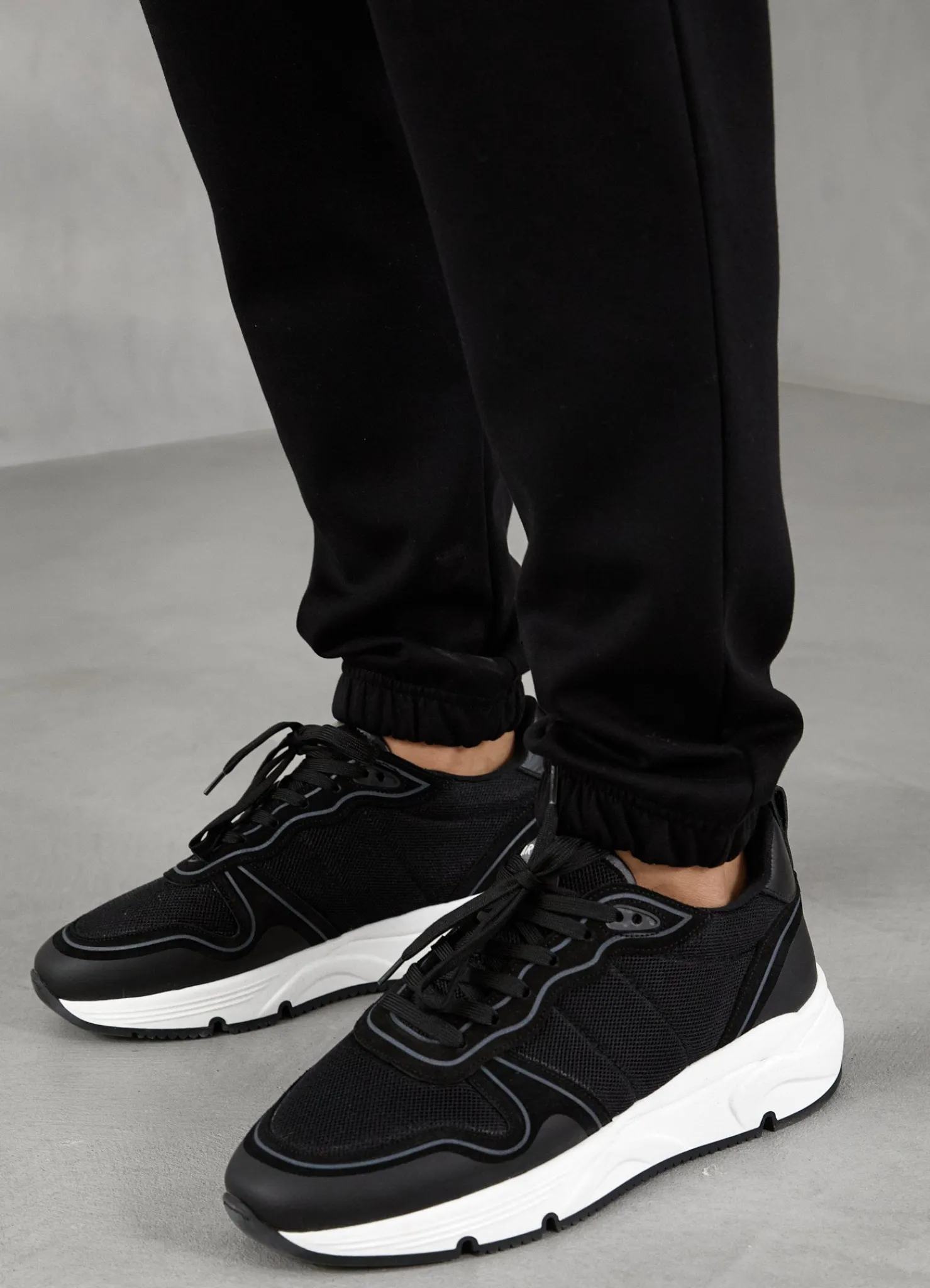 Tracksuit Bottoms<Gym King Linear Print Interlock Jogger Black
