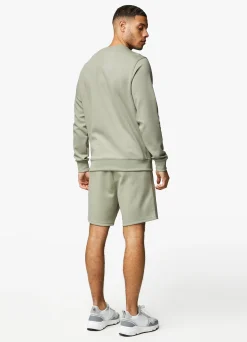 Twin Sets<Gym King Linear Print Interlock Short Soft Khaki