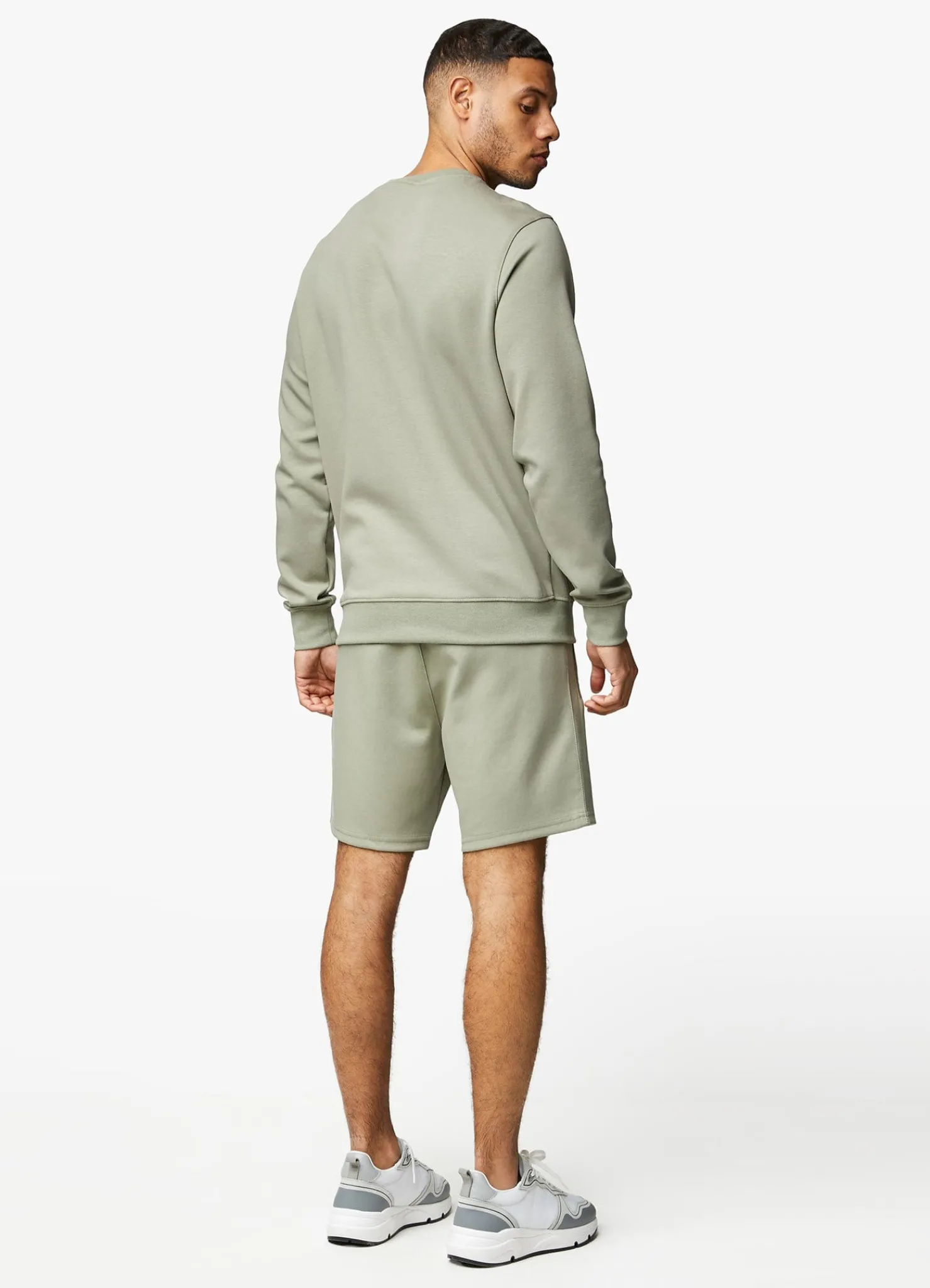 Twin Sets<Gym King Linear Print Interlock Short Soft Khaki