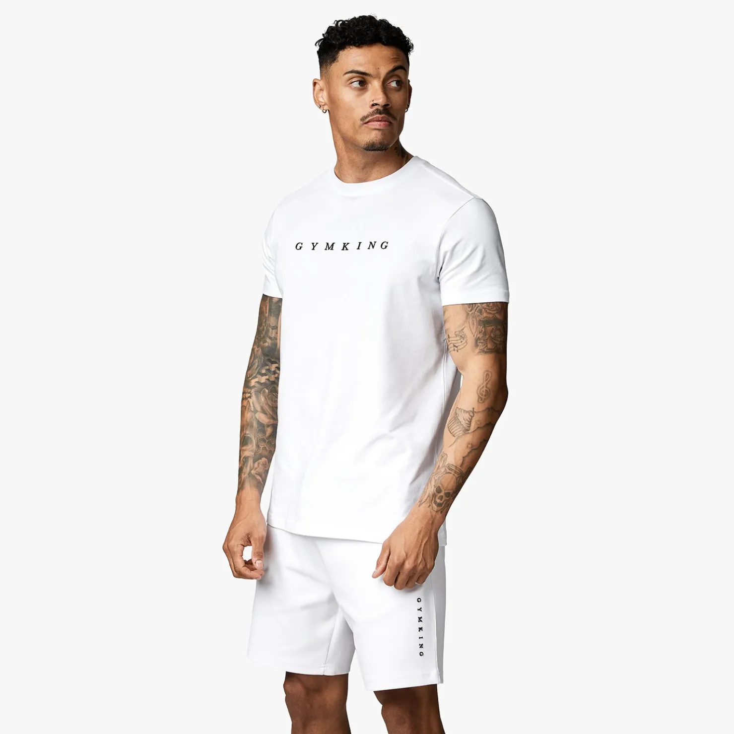 Twin Sets<Gym King Linear Print Tee White