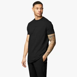 T-Shirts<Gym King Linear Print Tee Black