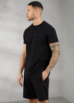 Twin Sets<Gym King Linear Print Tee Black