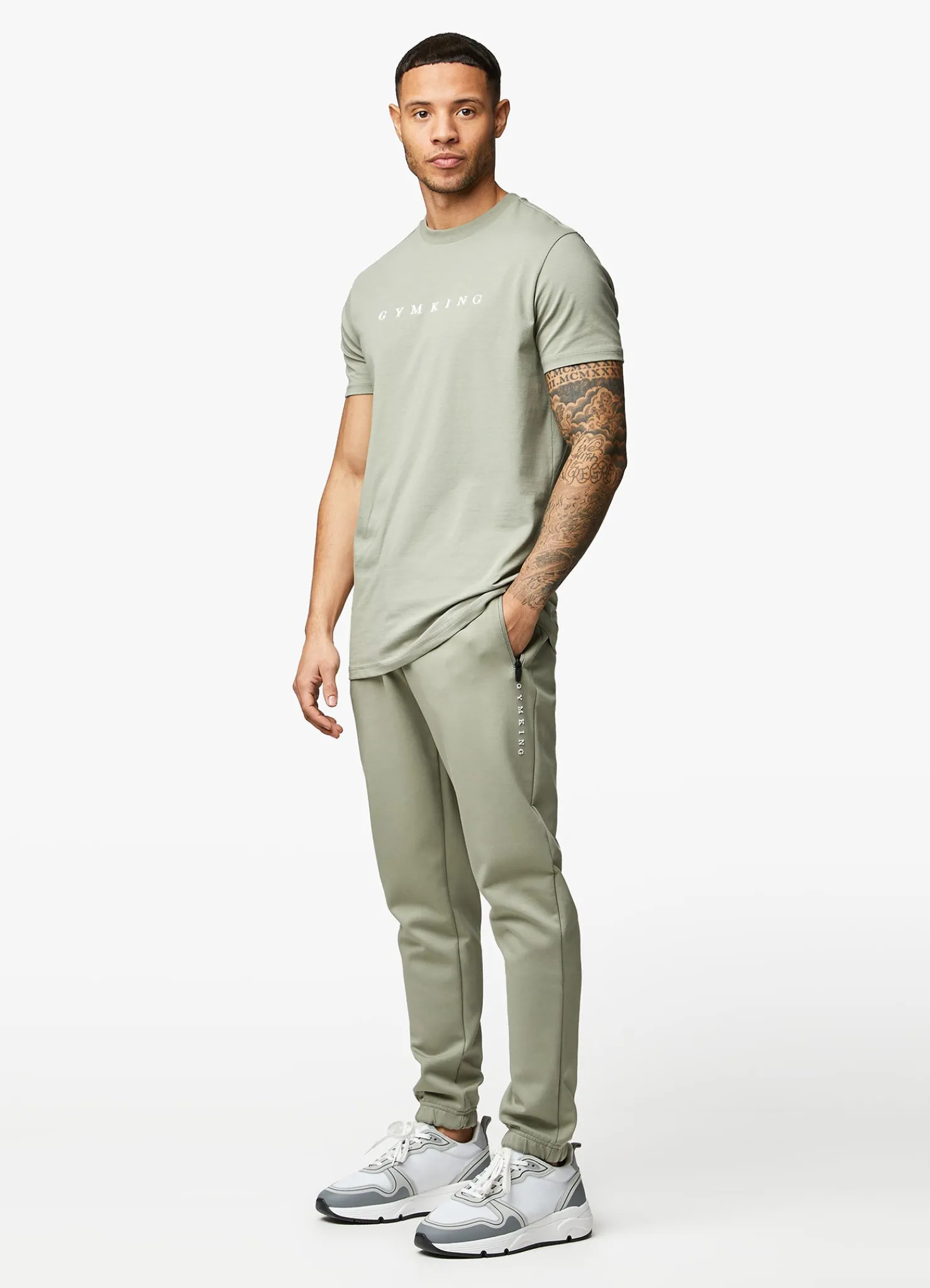 Twin Sets<Gym King Linear Print Tee Soft Khaki
