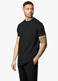Twin Sets<Gym King Linear Print Tee Black