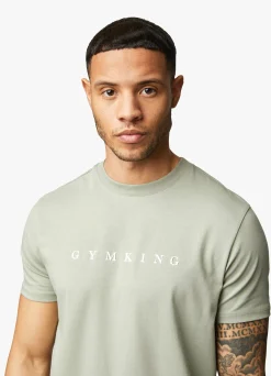 Twin Sets<Gym King Linear Print Tee Soft Khaki