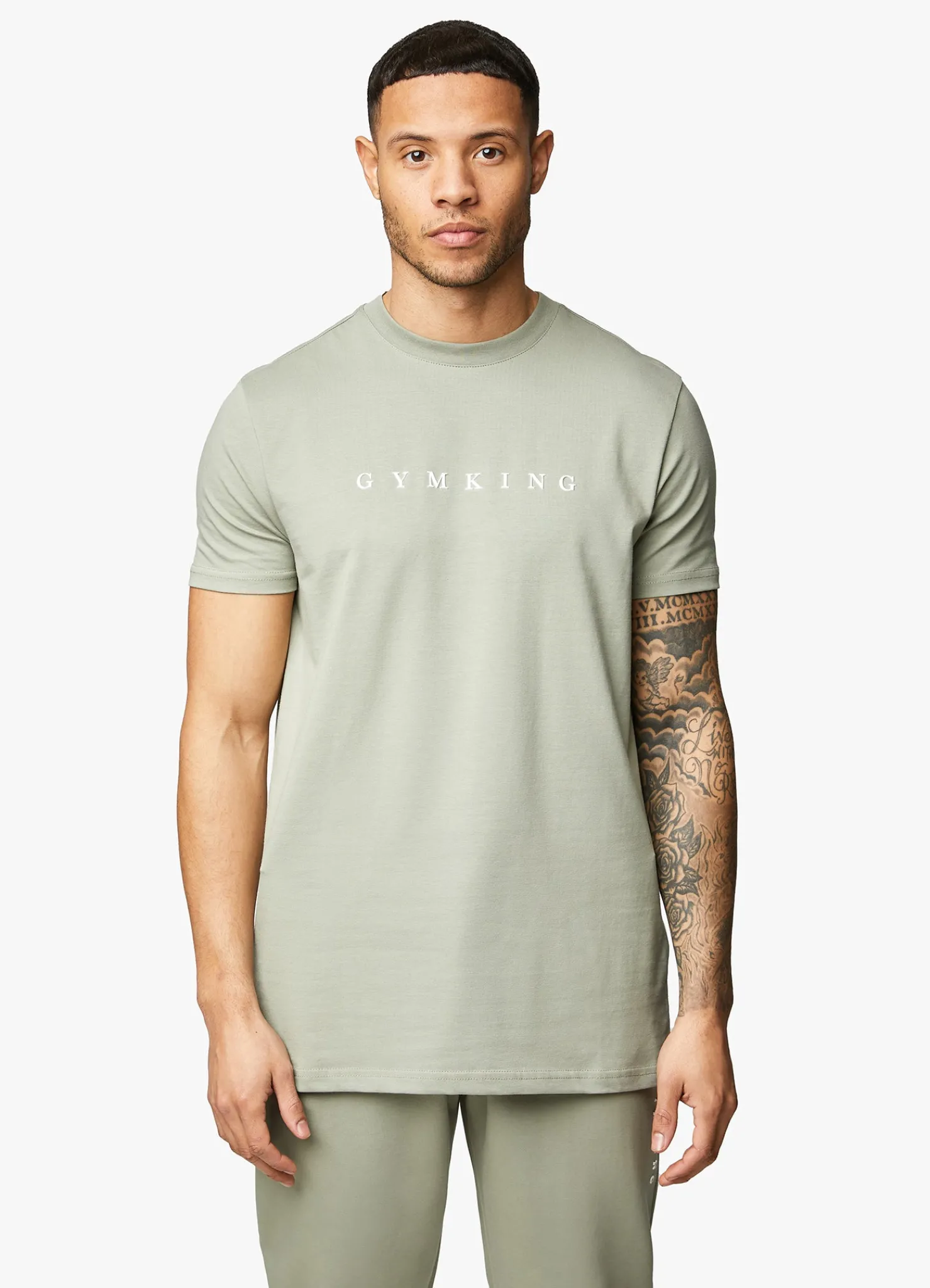 Twin Sets<Gym King Linear Print Tee Soft Khaki
