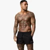 Swimwear<Gym King Linear Swim Short 4" Black