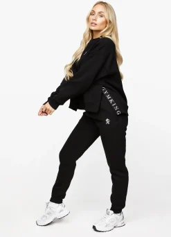 Tracksuits<Gym King Linear Tape Fleece Tracksuit Black