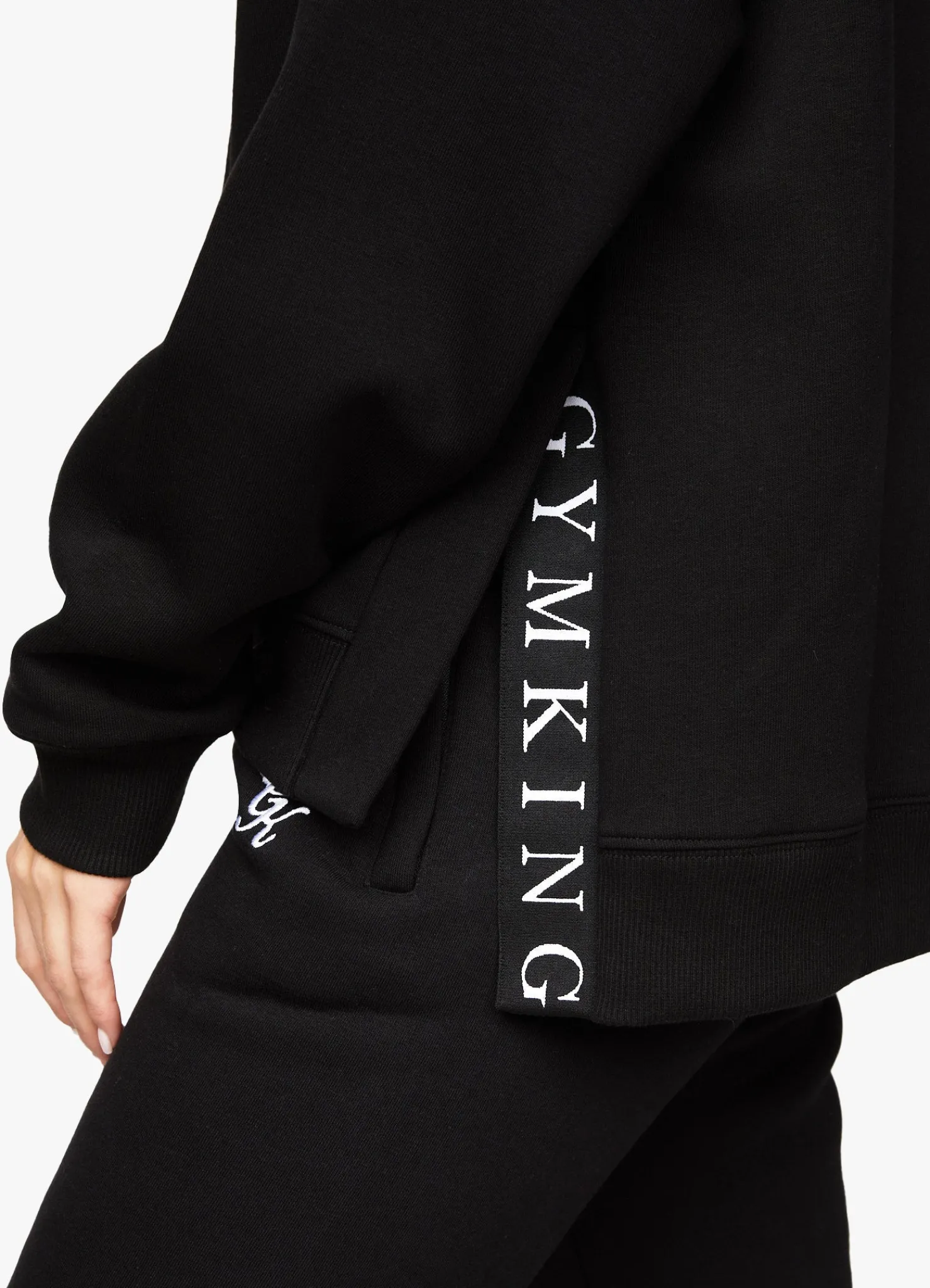 Tracksuits<Gym King Linear Tape Fleece Tracksuit Black