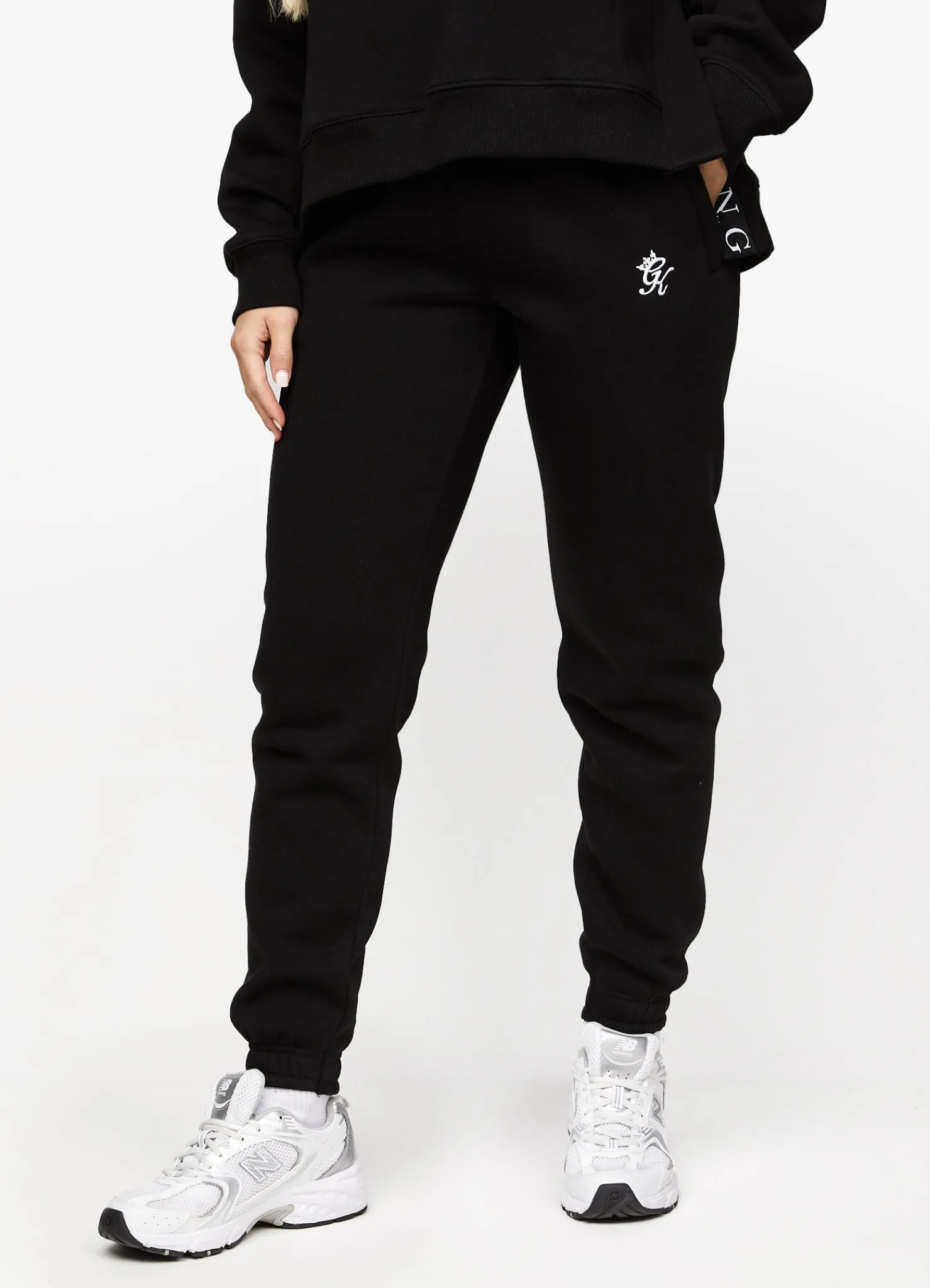 Tracksuits<Gym King Linear Tape Fleece Tracksuit Black