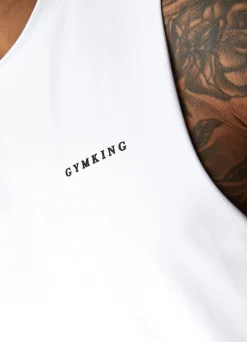 Vests<Gym King Linear Vest White