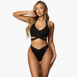 Swimwear<Gym King Miami Bikini Top Black