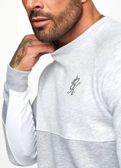 Sweatshirts & Hoodies<Gym King Minefield Crew Snow Marl/White/Light Grey Marl