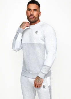 Sweatshirts & Hoodies<Gym King Minefield Crew Snow Marl/White/Light Grey Marl