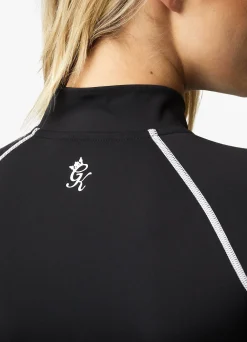 Tops & T-Shirts<Gym King Motivate 1/4 Zip Black/White