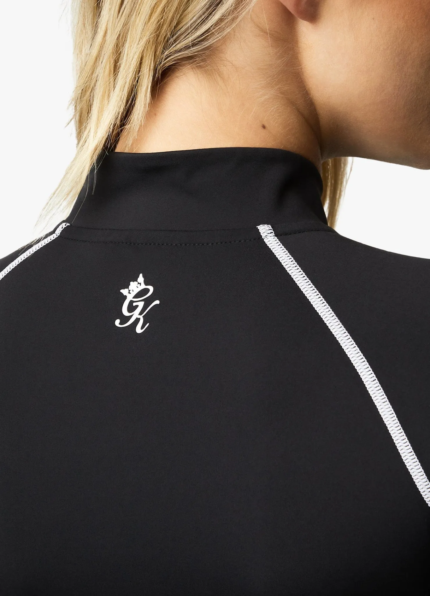 Tops & T-Shirts<Gym King Motivate 1/4 Zip Black/White