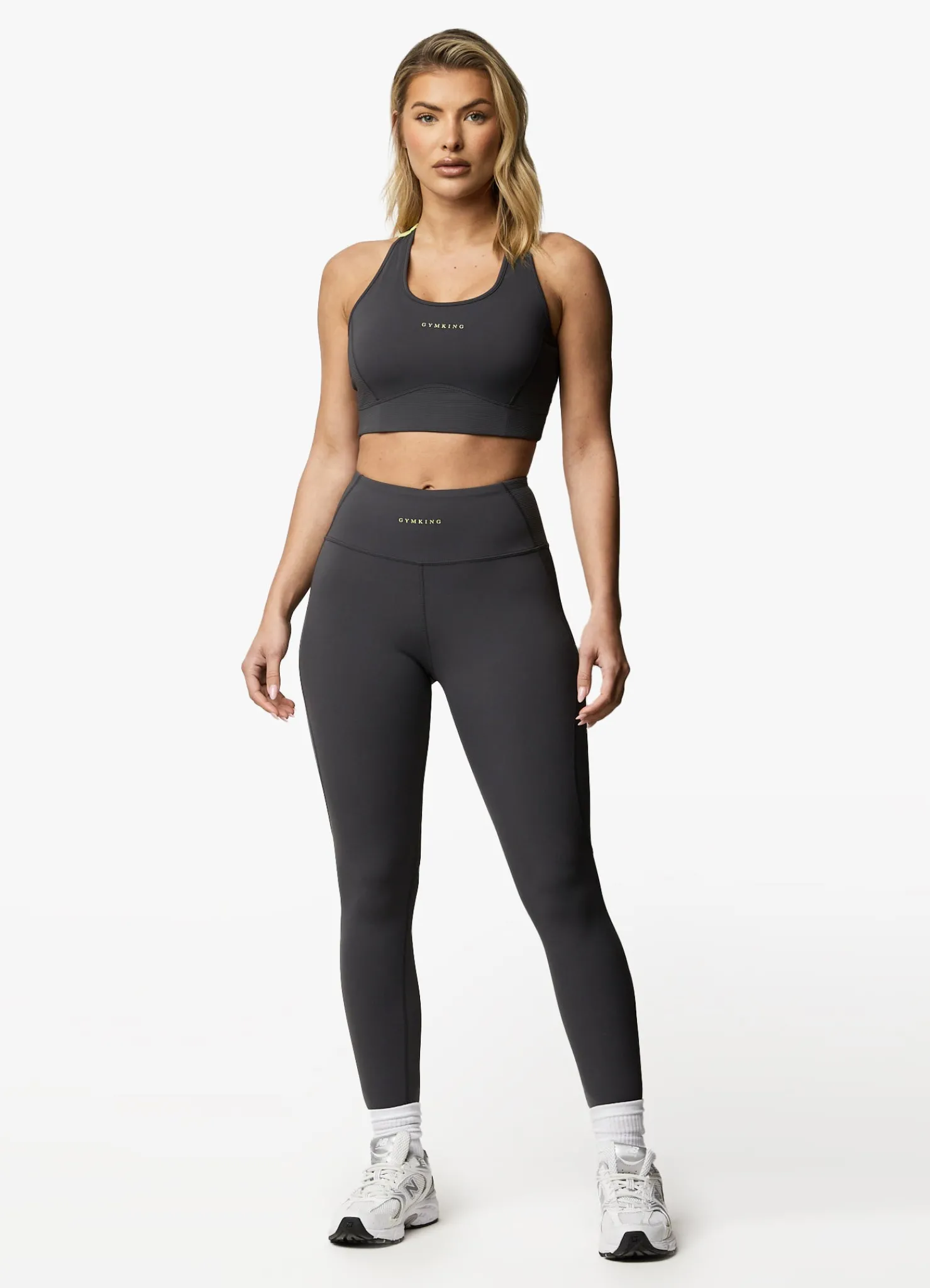 Leggings<Gym King Motivate Legging Graphite/Lime