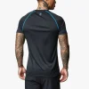 T-Shirts<Gym King Motivate Stripe Tee Black/French Blue