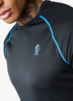 Gymwear<Gym King Motivate Stripe Tee Black/French Blue
