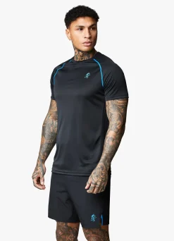 Gymwear<Gym King Motivate Stripe Tee Black/French Blue