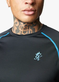 Gymwear<Gym King Motivate Stripe Tee Black/French Blue