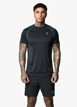 Gymwear<Gym King Motivate Stripe Tee Black/French Blue