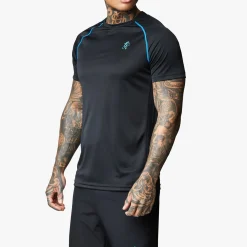 Gymwear<Gym King Motivate Stripe Tee Black/French Blue