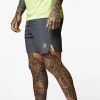 Shorts<Gym King Motivate Texture Short Graphite/Lime