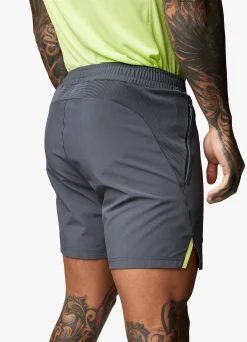 Shorts<Gym King Motivate Texture Short Graphite/Lime
