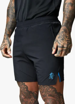 Shorts<Gym King Motivate Texture Short Black/French Blue