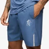 Gymwear<Gym King Performance Woven Short Slate Blue