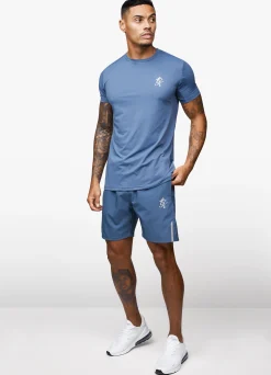 Gymwear<Gym King Performance Woven Short Slate Blue