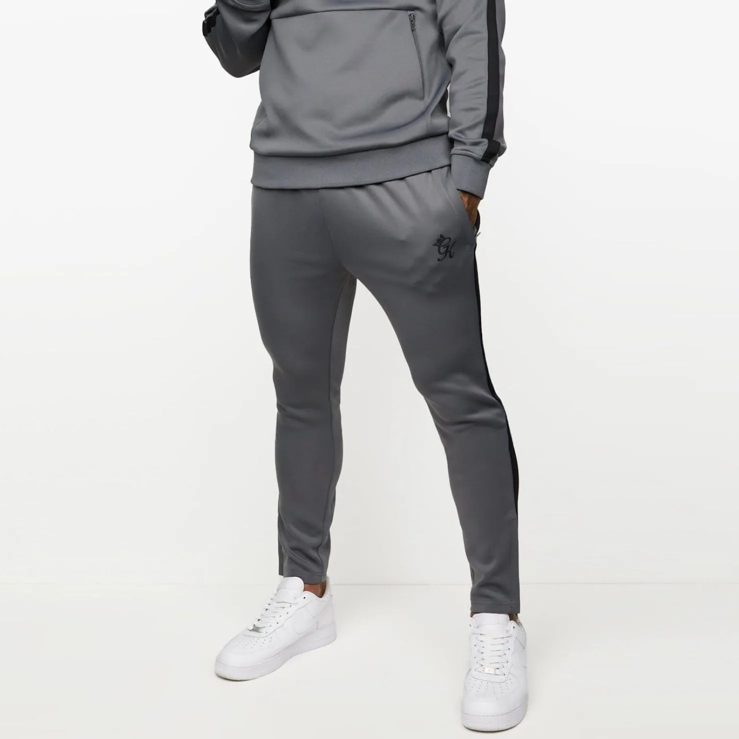 Tracksuit Bottoms<Gym King Poly Tracksuit Bottoms Dark Grey/Black