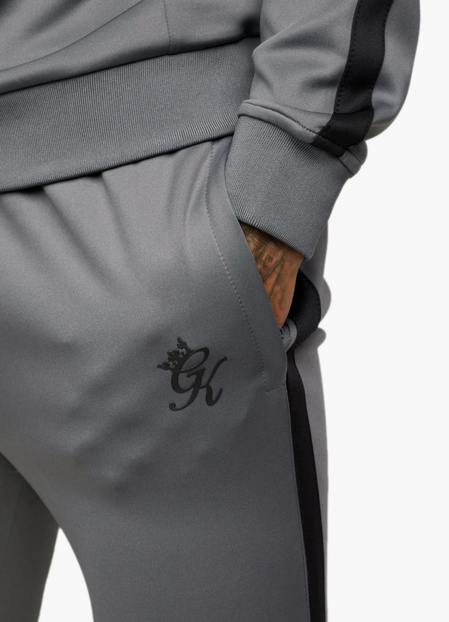 Tracksuit Bottoms<Gym King Poly Tracksuit Bottoms Dark Grey/Black