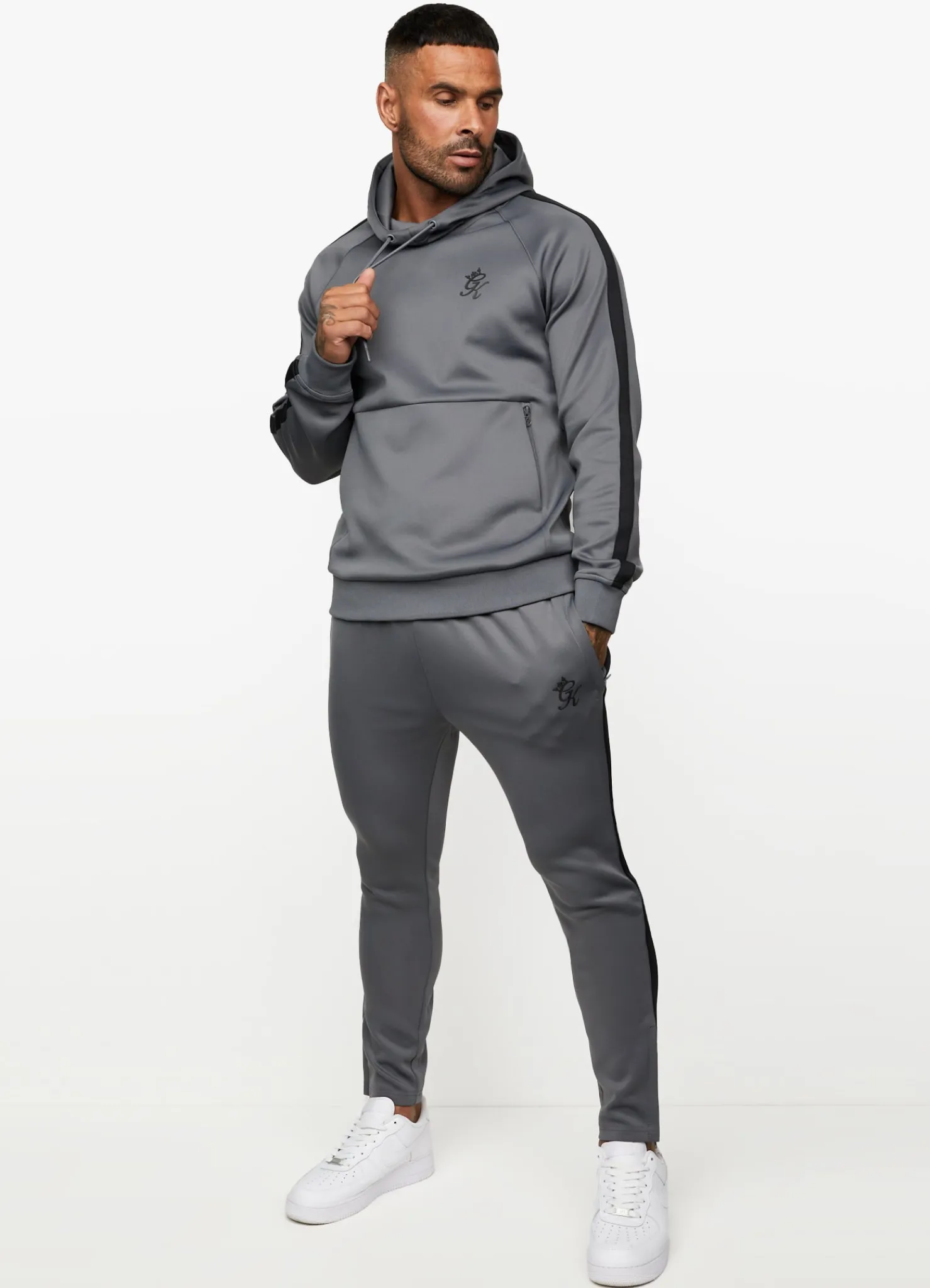 Tracksuit Bottoms<Gym King Poly Tracksuit Bottoms Dark Grey/Black