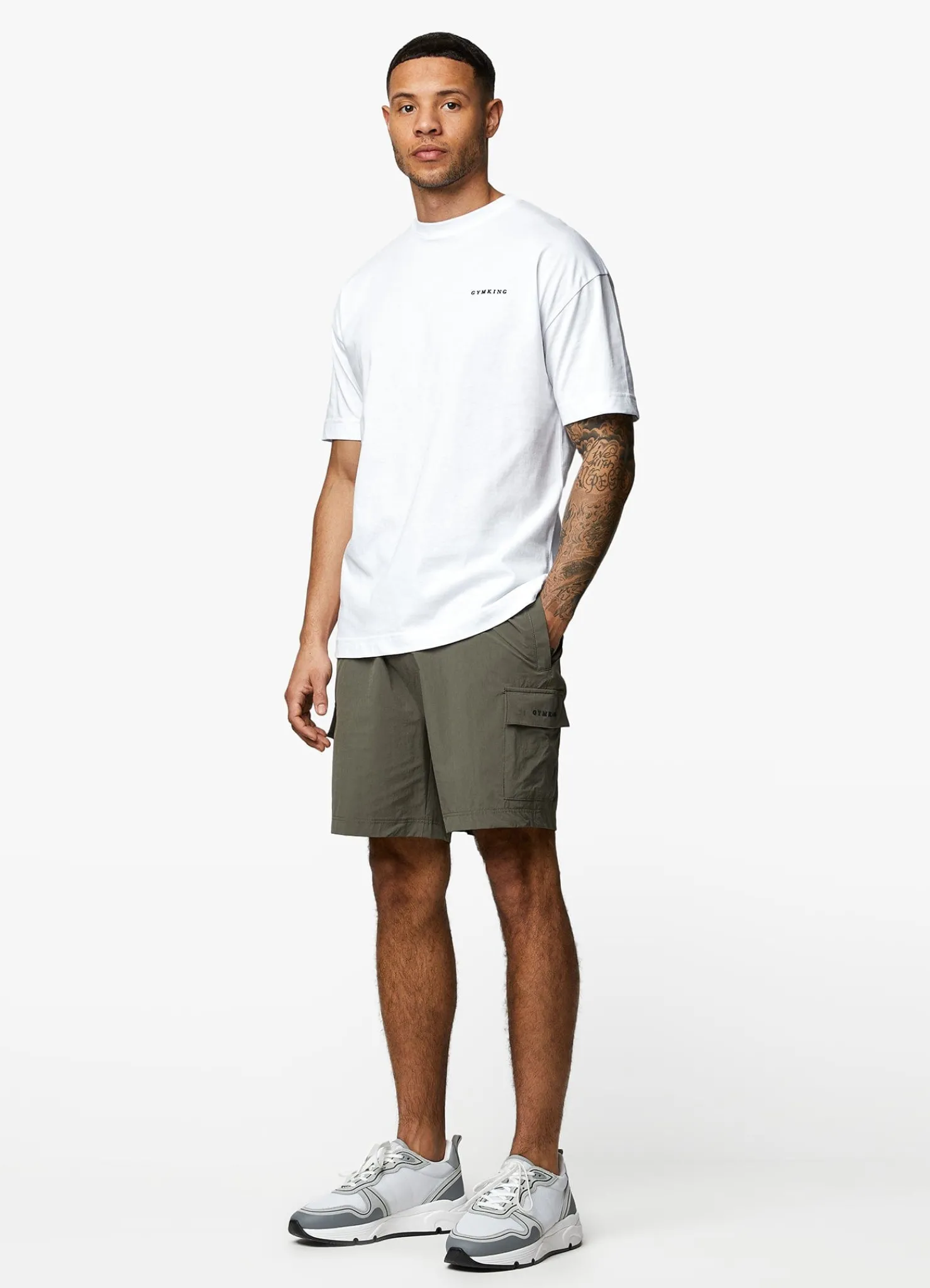 Twin Sets<Gym King Premium Linear Tee White