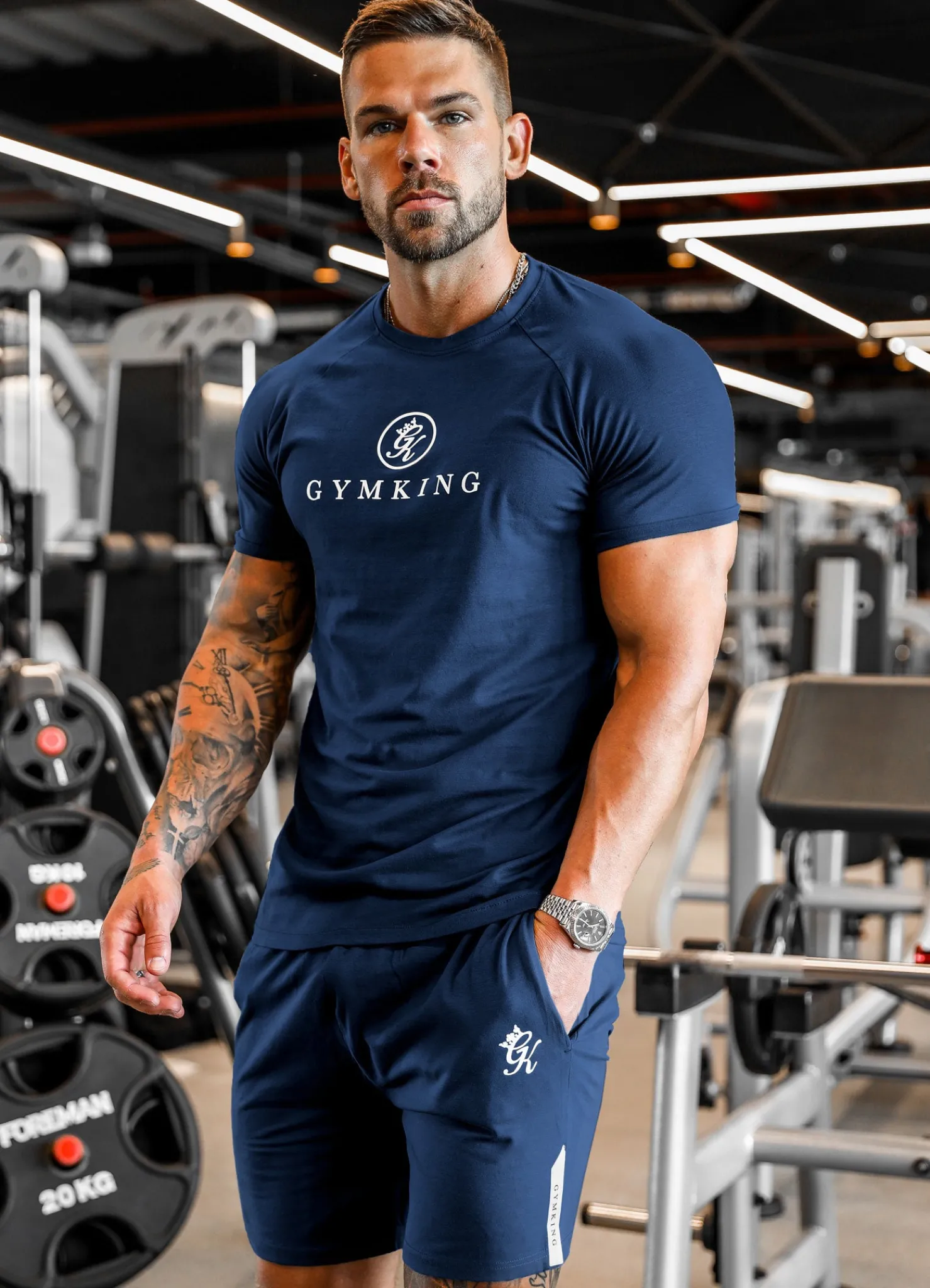Shorts<Gym King Pro Jersey Short Moonlight Blue