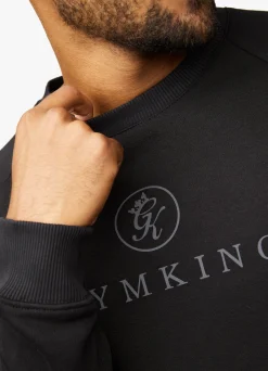 Sweatshirts & Hoodies<Gym King Pro Logo Crew Black/Black Reflective