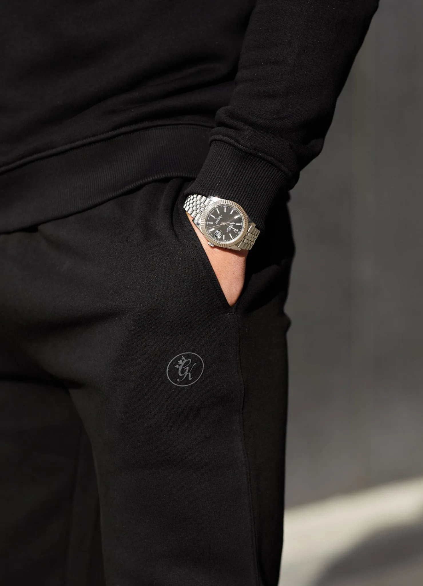 Tracksuit Bottoms<Gym King Pro Logo Fleece Jogger Black/Black