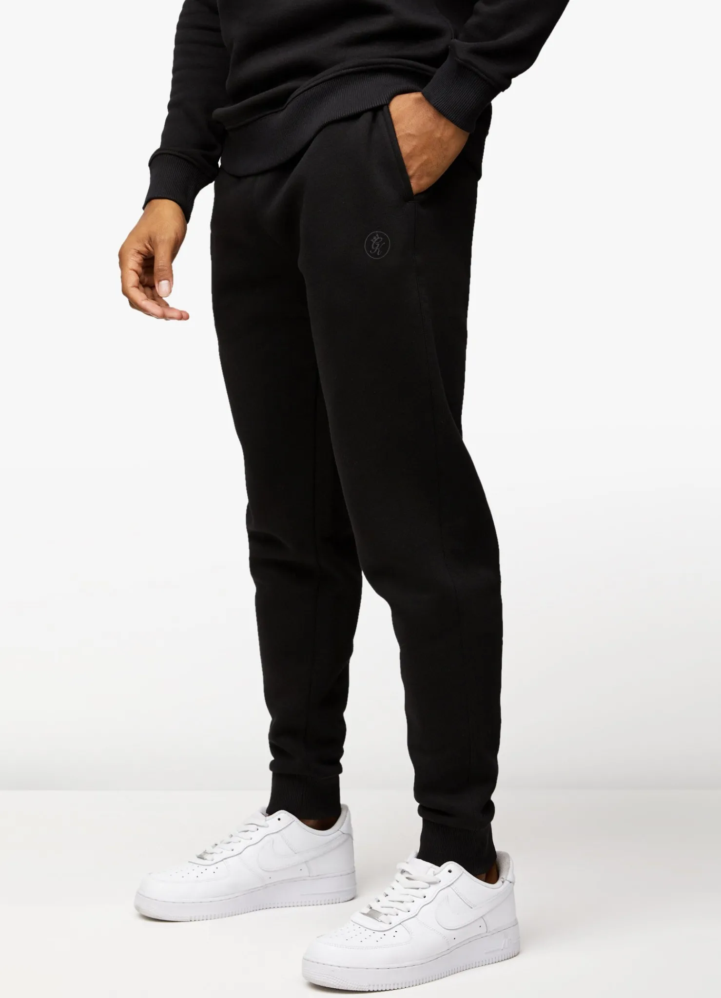 Tracksuit Bottoms<Gym King Pro Logo Fleece Jogger Black/Black