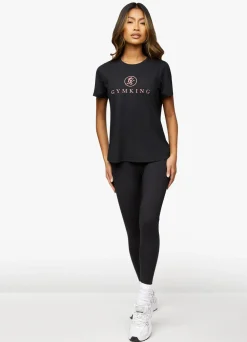 Gymwear<Gym King Pro Logo Tee Black/Rose Gold