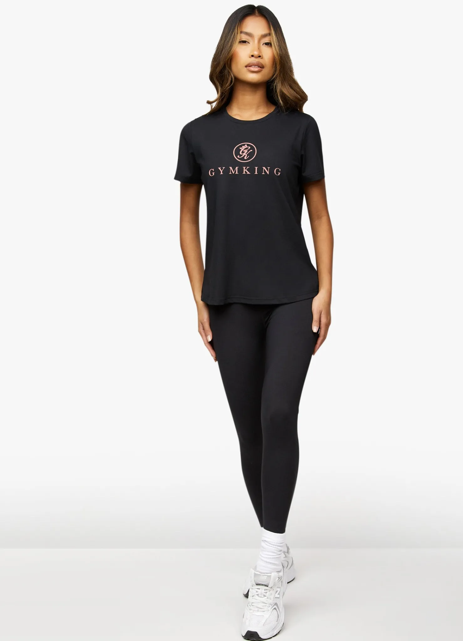 Gymwear<Gym King Pro Logo Tee Black/Rose Gold