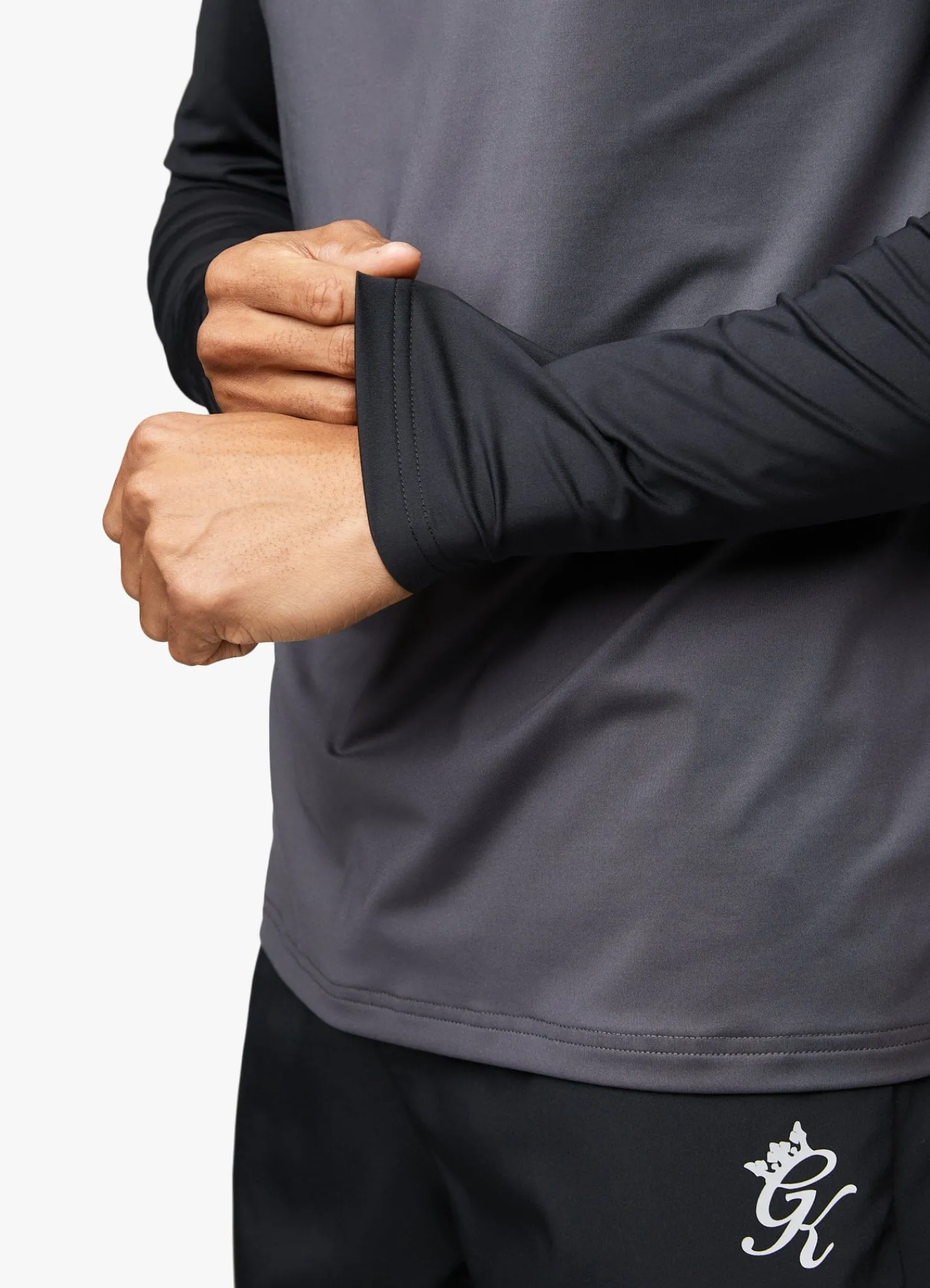 Gymwear<Gym King React 1/4 Zip Black/Fossil Grey