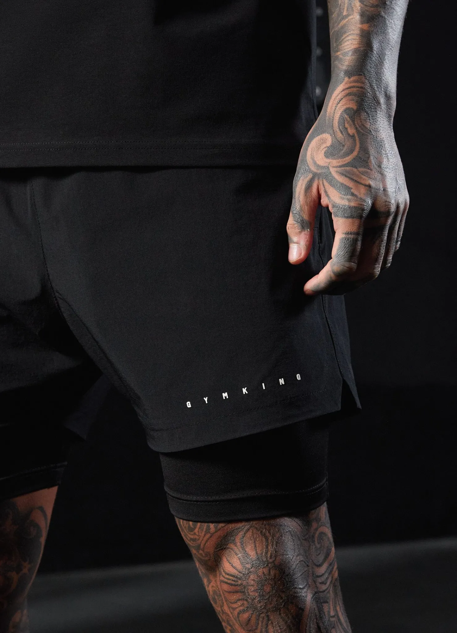 Shorts<Gym King Rebellion 5" Short Black
