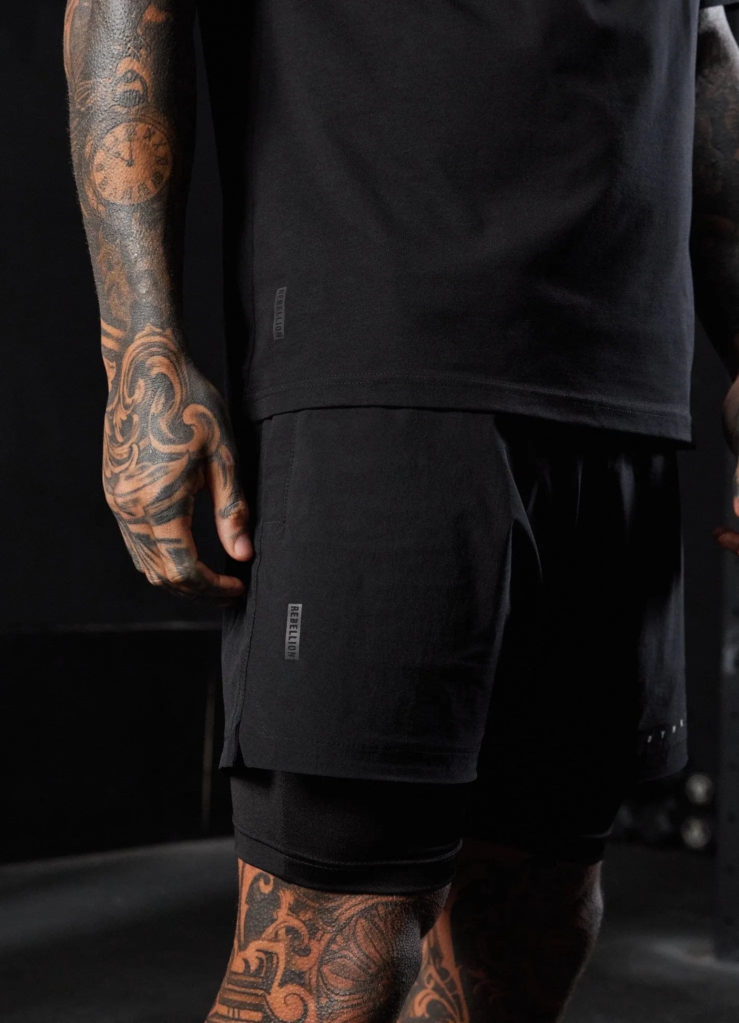 Shorts<Gym King Rebellion 5" Short Black