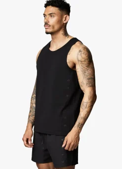 Vests<Gym King Rebellion Jersey Vest Black