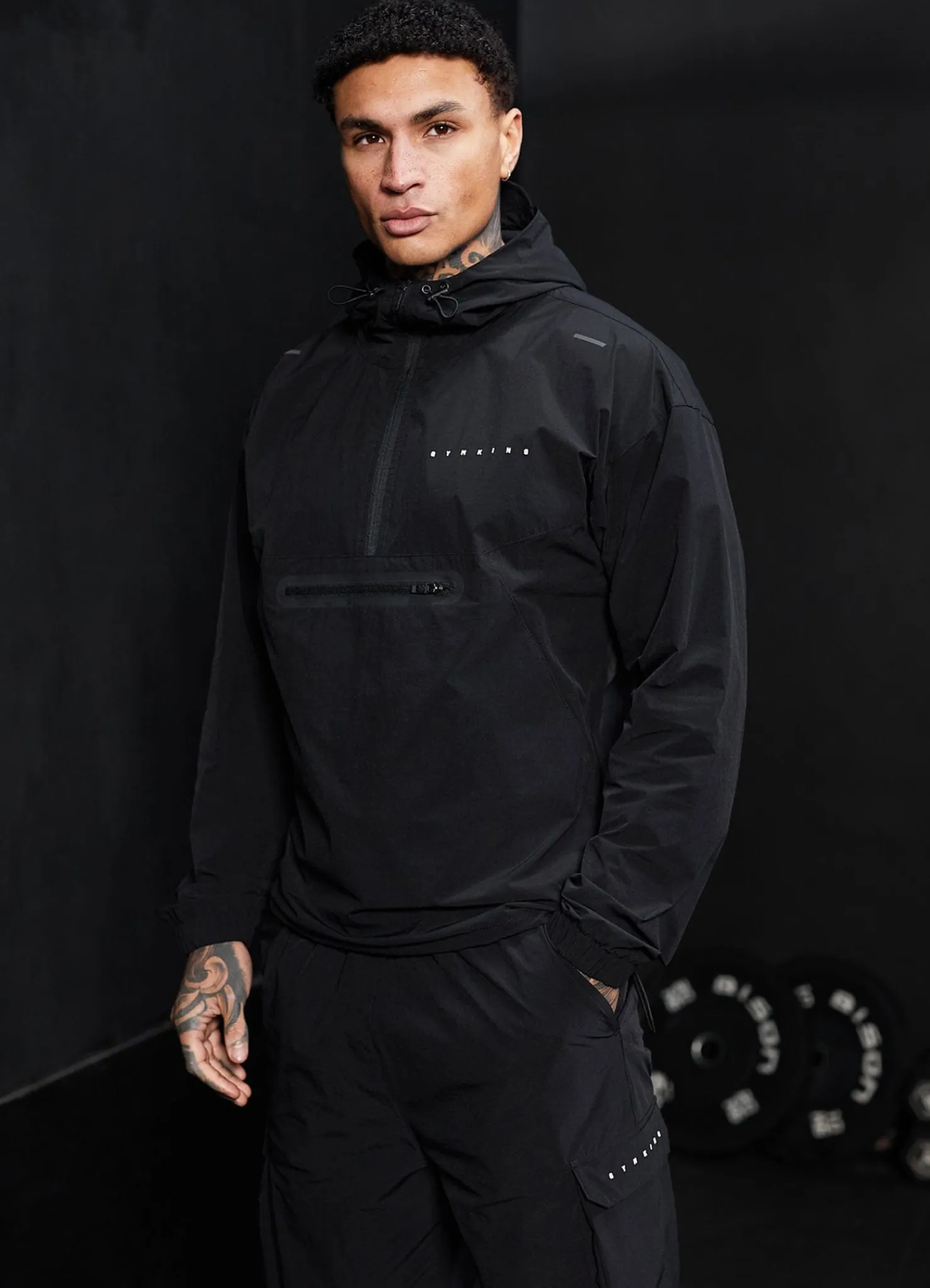 Outerwear<Gym King Rebellion Overhead Jacket Black