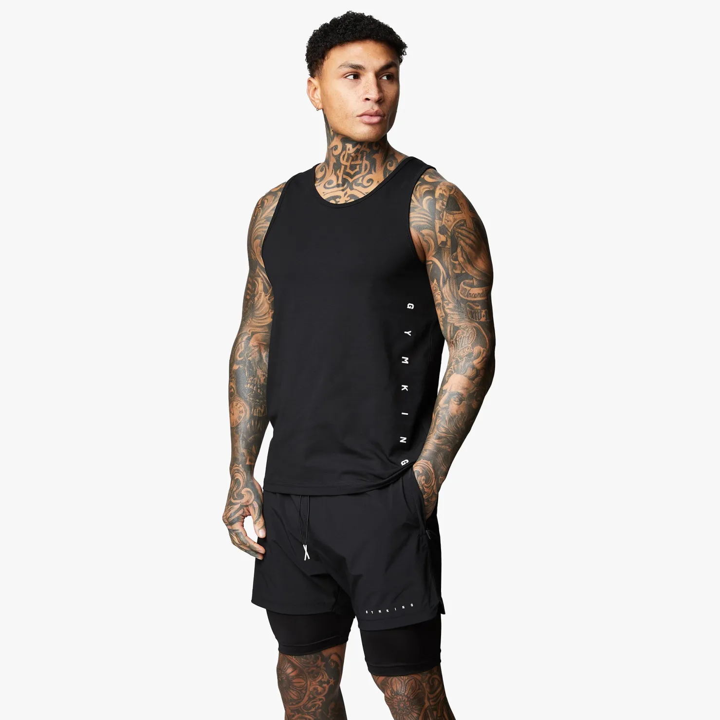 Vests<Gym King Rebellion Vest Black