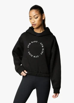 Hoodies<Gym King Recharge Drop Shoulder Hoodie Black